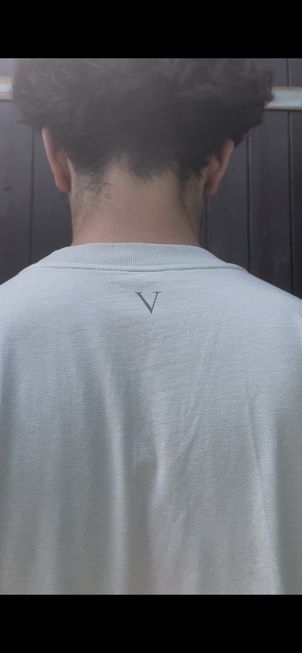 T-shirt col montant « VIVRE » Oversized 100% Coton biologique